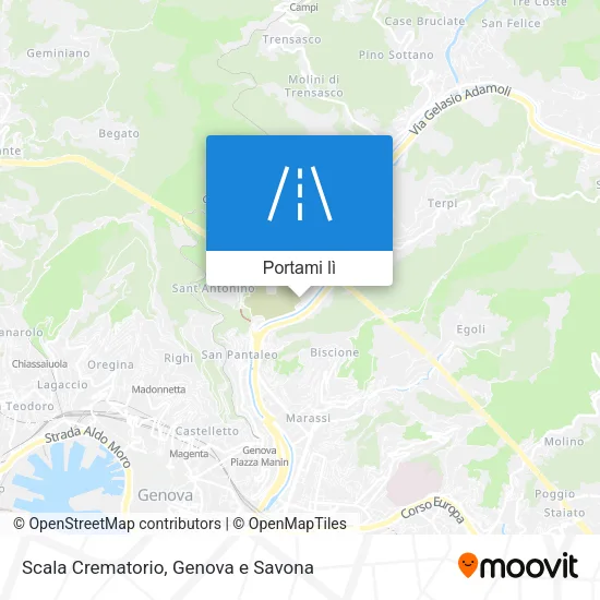 Mappa Scala Crematorio
