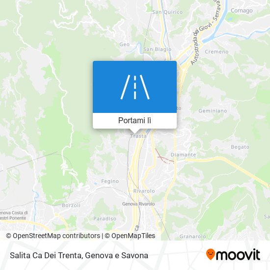 Mappa Salita Ca Dei Trenta