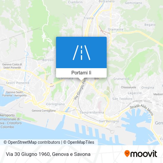 Mappa Via 30 Giugno 1960