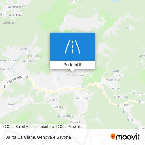 Mappa Salita Ca Giana