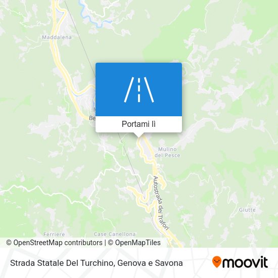 Mappa Strada Statale Del Turchino