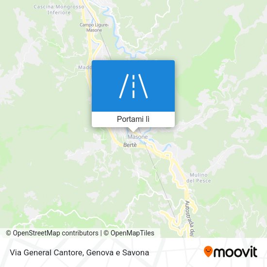 Mappa Via General Cantore