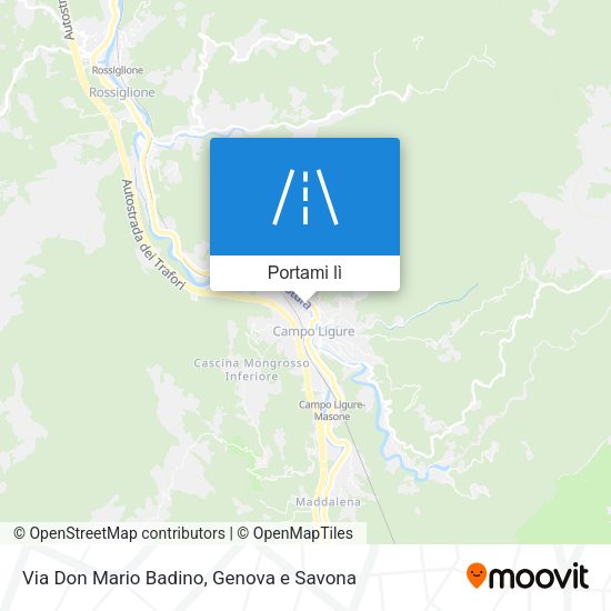 Mappa Via Don Mario Badino
