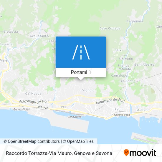 Mappa Raccordo Torrazza-Via Mauro