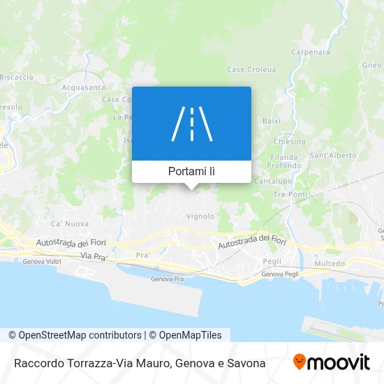 Mappa Raccordo Torrazza-Via Mauro