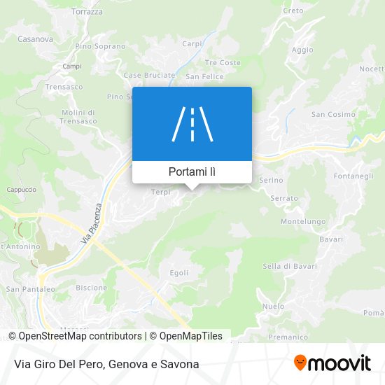 Mappa Via Giro Del Pero