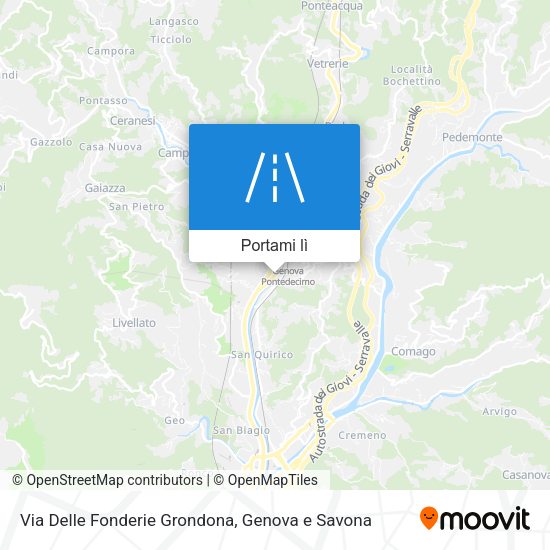 Mappa Via Delle Fonderie Grondona