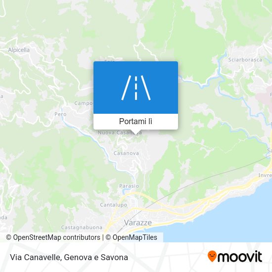 Mappa Via Canavelle