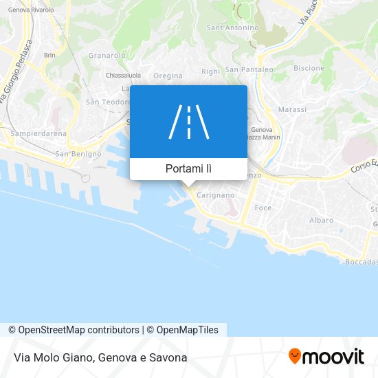 Mappa Via Molo Giano