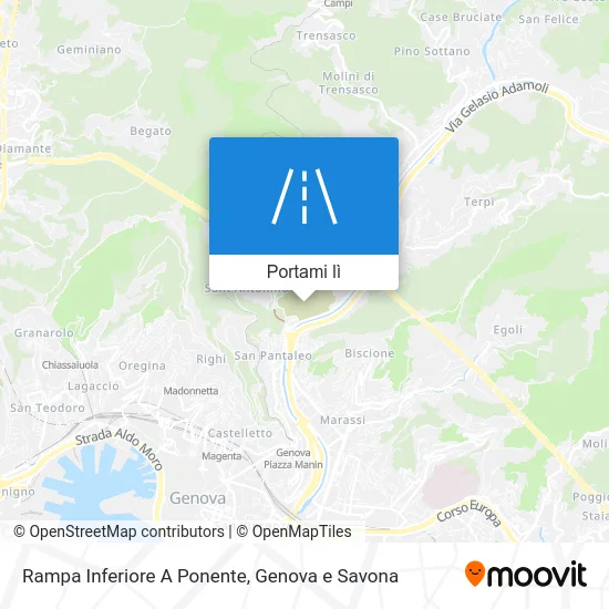 Mappa Rampa Inferiore A Ponente