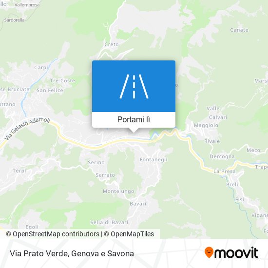 Mappa Via Prato Verde