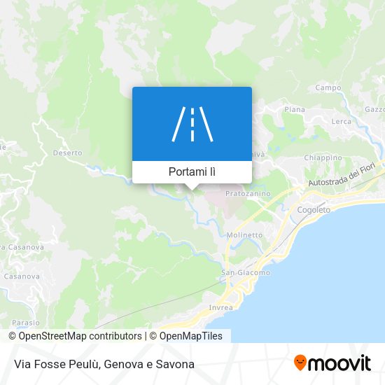Mappa Via Fosse Peulù