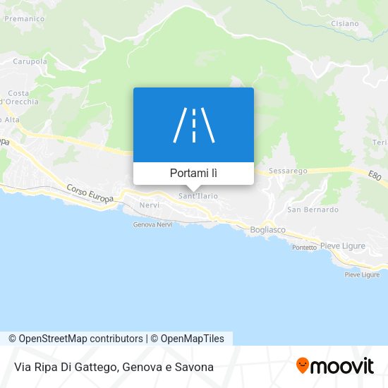 Mappa Via Ripa Di Gattego