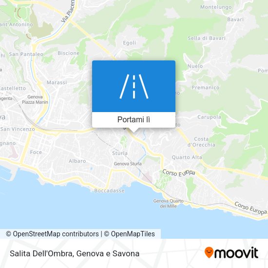 Mappa Salita Dell'Ombra