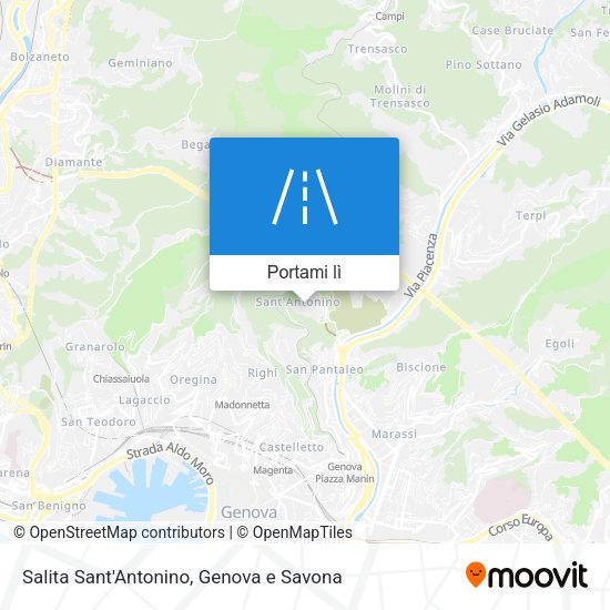 Mappa Salita Sant'Antonino