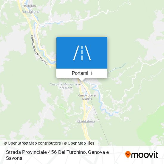 Mappa Strada Provinciale 456 Del Turchino