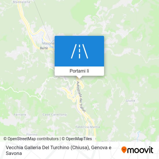 Mappa Vecchia Galleria Del Turchino (Chiusa)