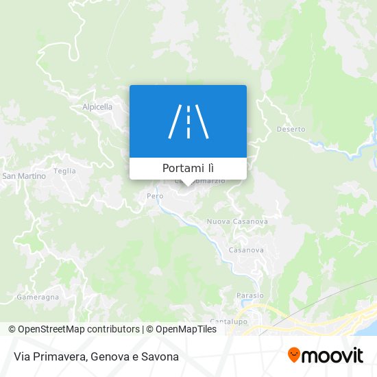 Mappa Via Primavera
