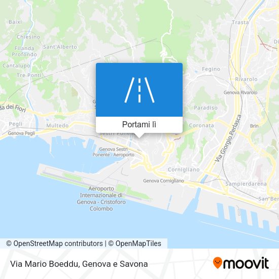 Mappa Via Mario Boeddu