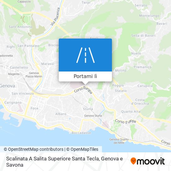 Mappa Scalinata A Salita Superiore Santa Tecla