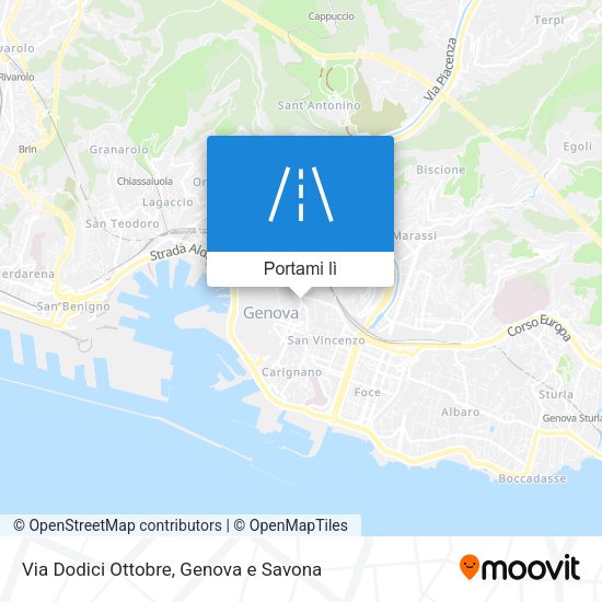Mappa Via Dodici Ottobre