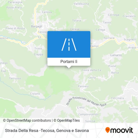 Mappa Strada Della Resa -Tecosa