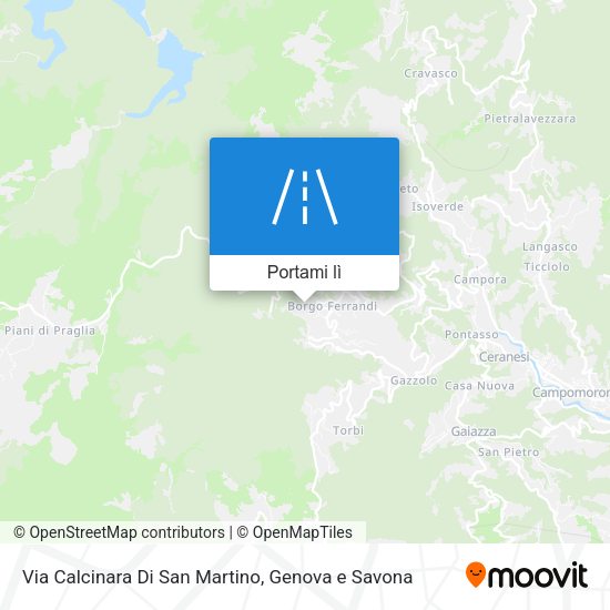 Mappa Via Calcinara Di San Martino