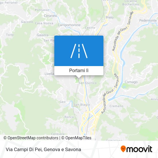 Mappa Via Campi Di Pei