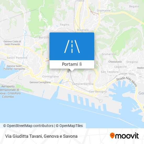 Mappa Via Giuditta Tavani