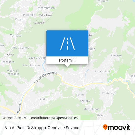 Mappa Via Ai Piani Di Struppa