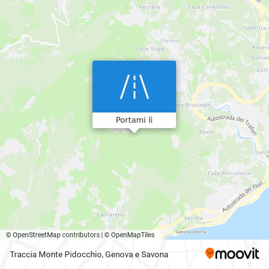 Mappa Traccia Monte Pidocchio