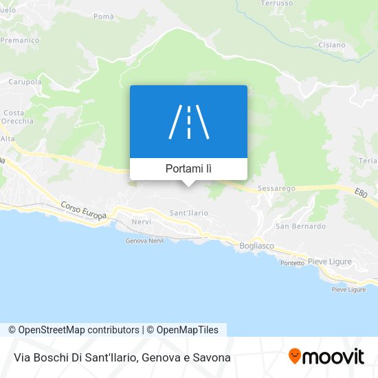 Mappa Via Boschi Di Sant'Ilario