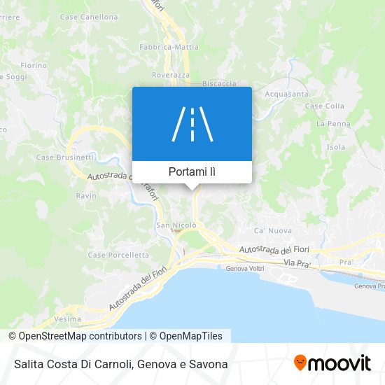 Mappa Salita Costa Di Carnoli
