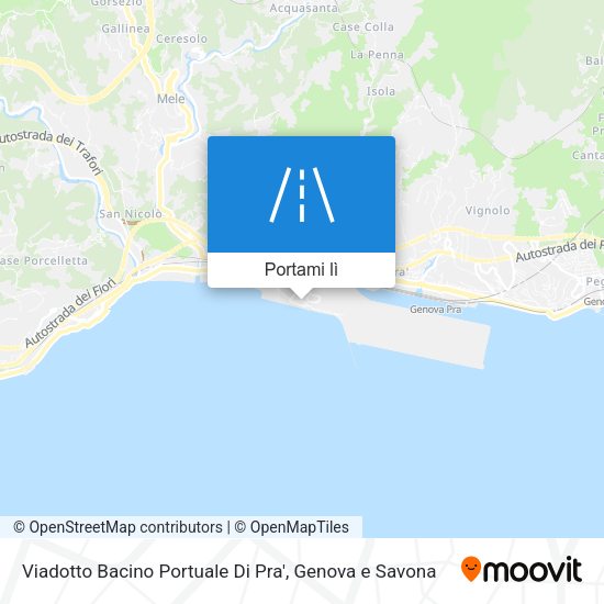 Mappa Viadotto Bacino Portuale Di Pra'