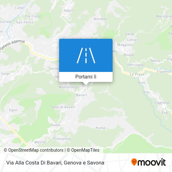 Mappa Via Alla Costa Di Bavari