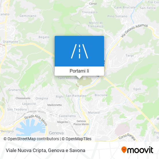 Mappa Viale Nuova Cripta