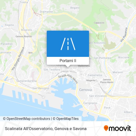 Mappa Scalinata All'Osservatorio