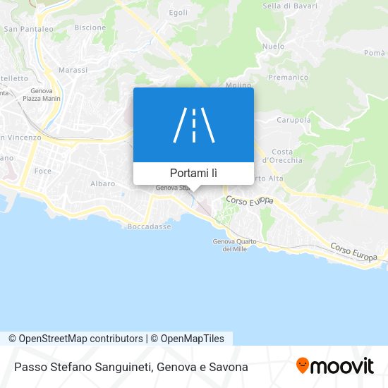Mappa Passo Stefano Sanguineti