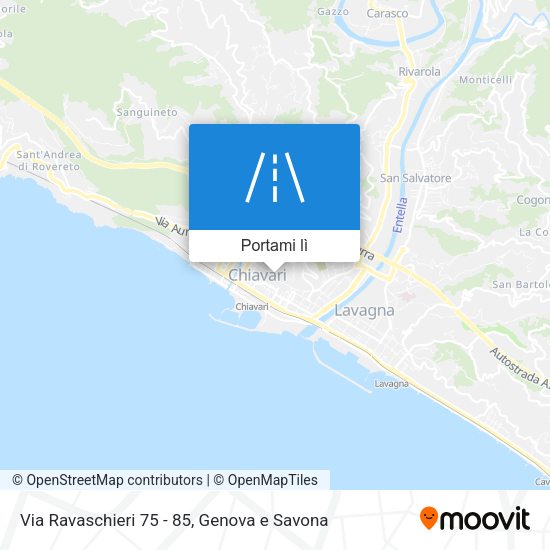 Mappa Via Ravaschieri 75 - 85
