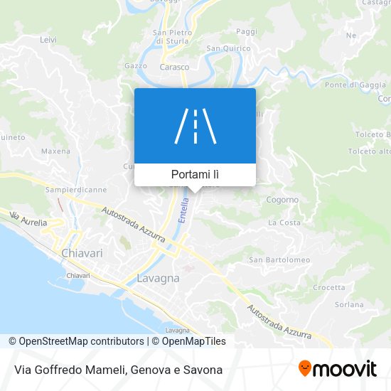 Mappa Via Goffredo Mameli