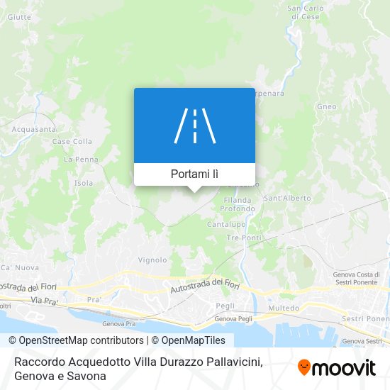 Mappa Raccordo Acquedotto Villa Durazzo Pallavicini