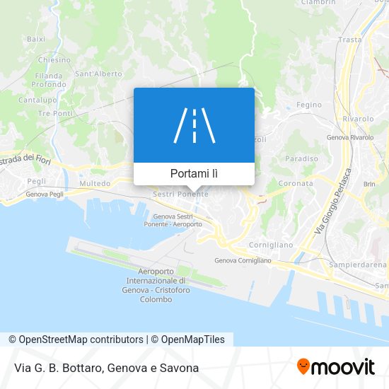 Mappa Via G. B. Bottaro