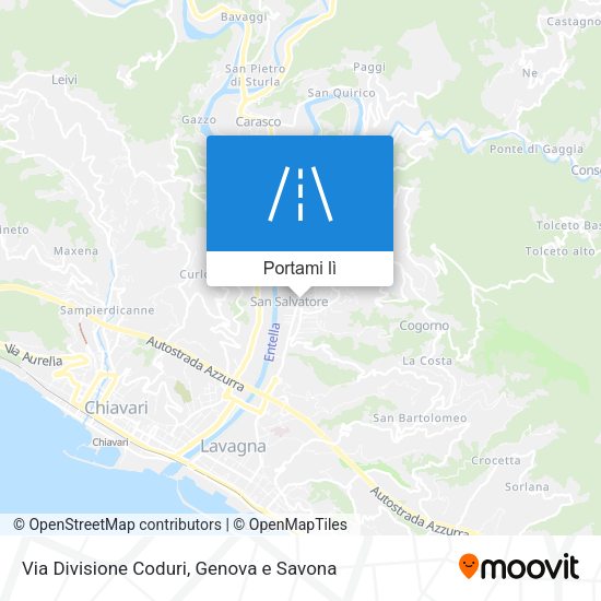 Mappa Via Divisione Coduri