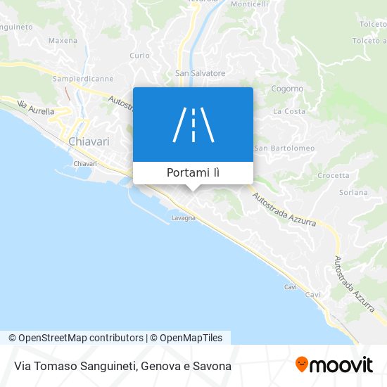 Mappa Via Tomaso Sanguineti