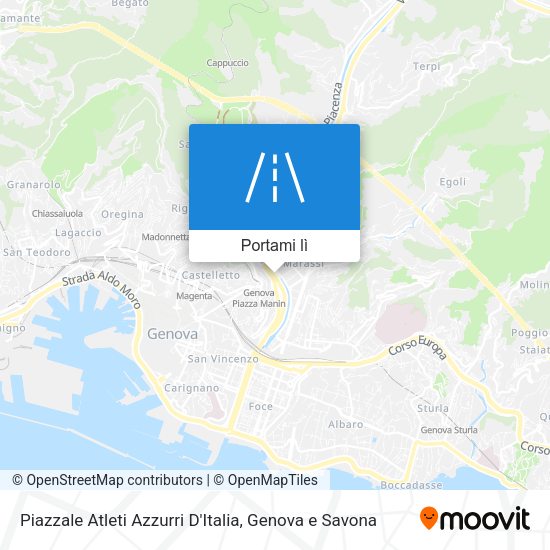 Mappa Piazzale Atleti Azzurri D'Italia