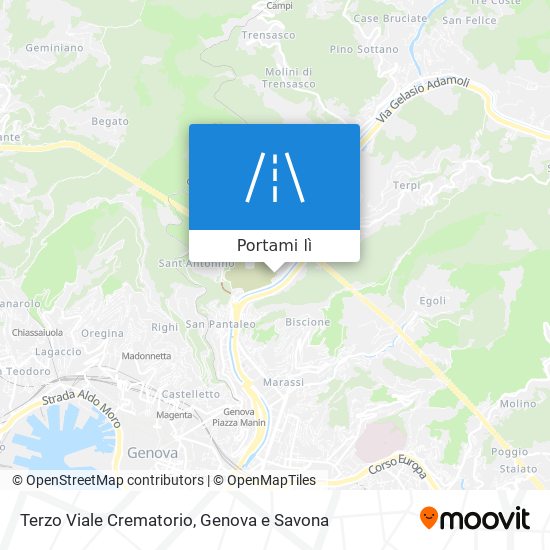 Mappa Terzo Viale Crematorio