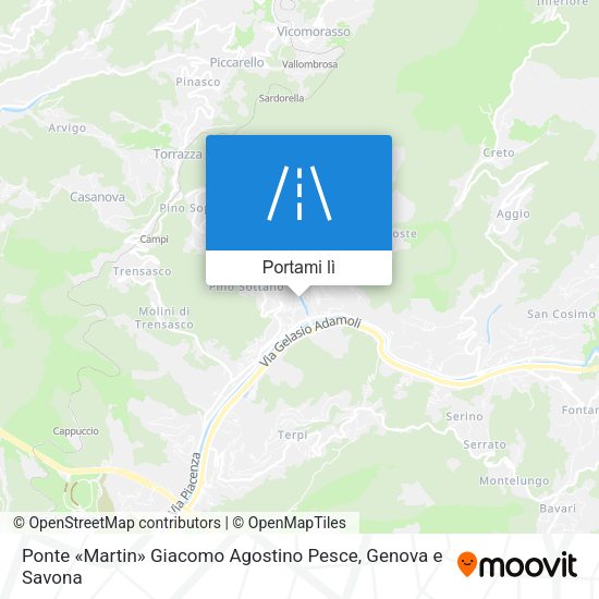 Mappa Ponte «Martin» Giacomo Agostino Pesce