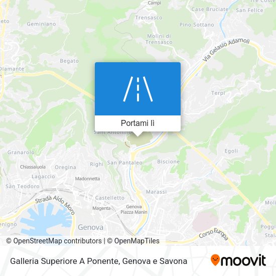 Mappa Galleria Superiore A Ponente