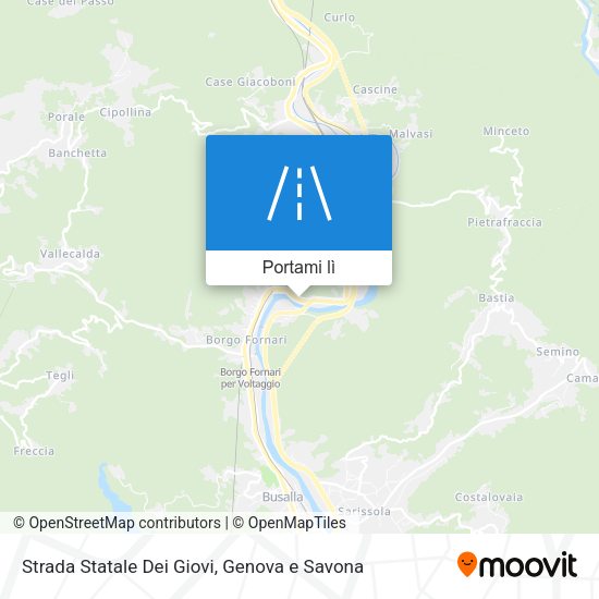 Mappa Strada Statale Dei Giovi