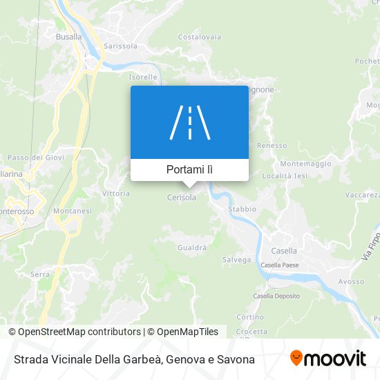 Mappa Strada Vicinale Della Garbeà